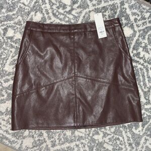 NWT Faux leather mini skirt